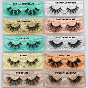 (10)3D mink lashes cruelty-free